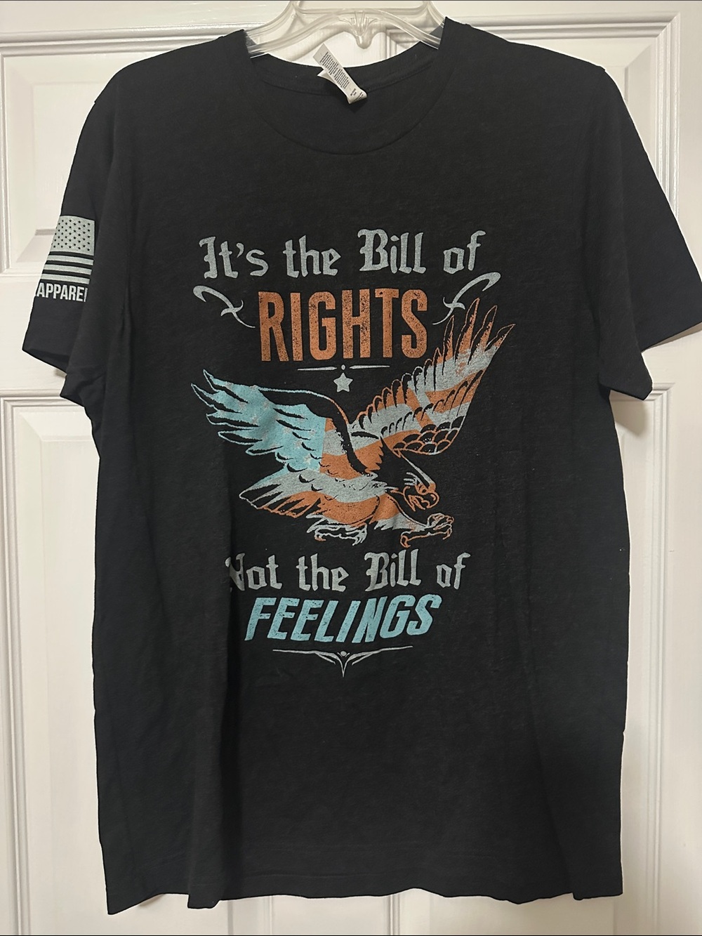 Black Graphic Tee - 'It's the Bill of Rights No the Bill of Feelings'